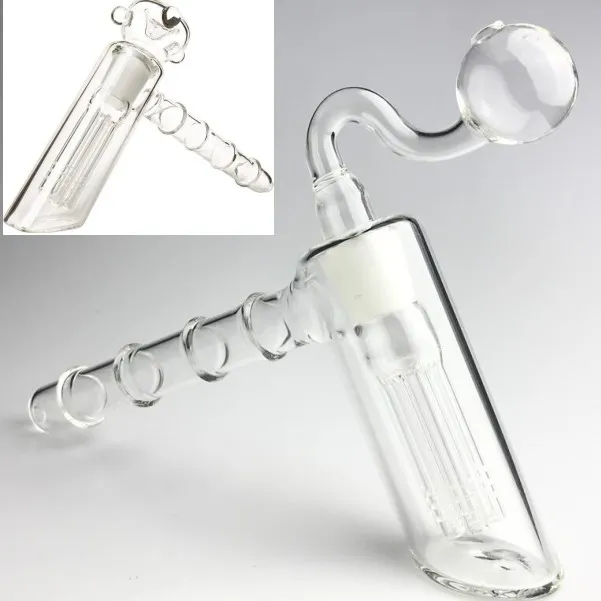 Épais Fumer Narguilé Bongs En Verre 18mm Rig Cage À Oiseaux Haute Recycler Tuyaux Bleu Fab Brûleur À Huile D'oeuf Cendrier