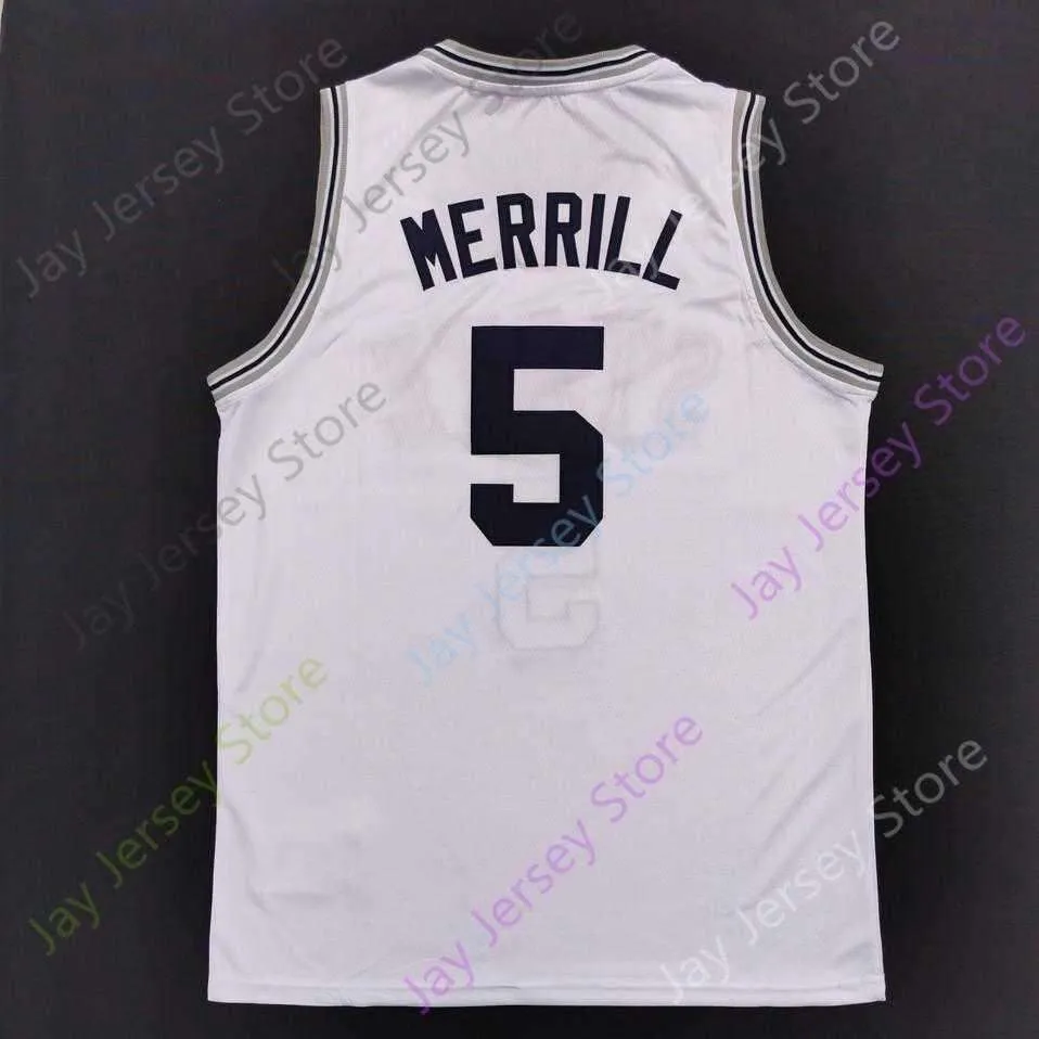 2020 New NCAA Utah Utes Jerseys 5 Merrill College Basketball Jersey White Size Youth Adult All Stitched Embroidery