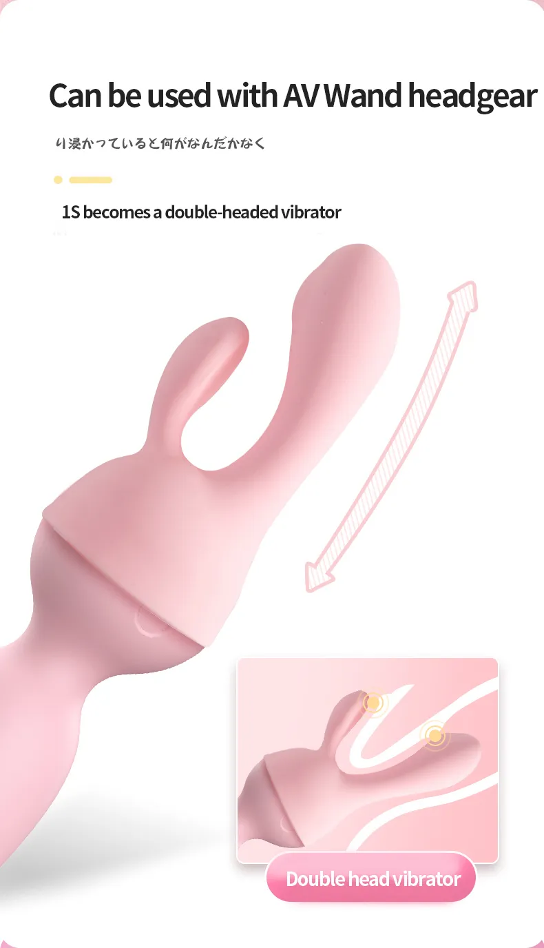 Vibratori Potente vibratore per donne Giocattoli sessuali Massaggio con bacchetta magica a 10 velocità Massaggio USB punto G con bastone AV_voghion.com