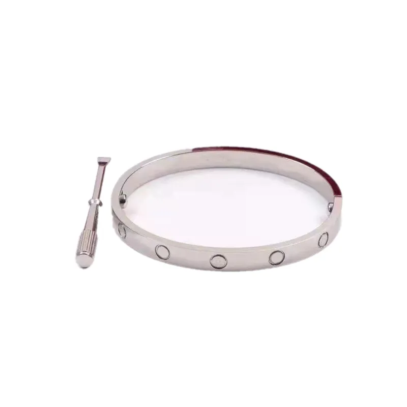 Dunne liefde bangle ontwerpers sieraden luxe mannen armband femme mode vrouw designer sieraden bruiloft verlovingsschroef vergulde zilveren goud armbanden cjeweler