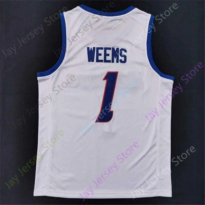 2020 New NCAA College DePaul Blue Demons Jerseys 1 Romeo Weems Basketball Jersey White All Stitched Size Men Youth Adult