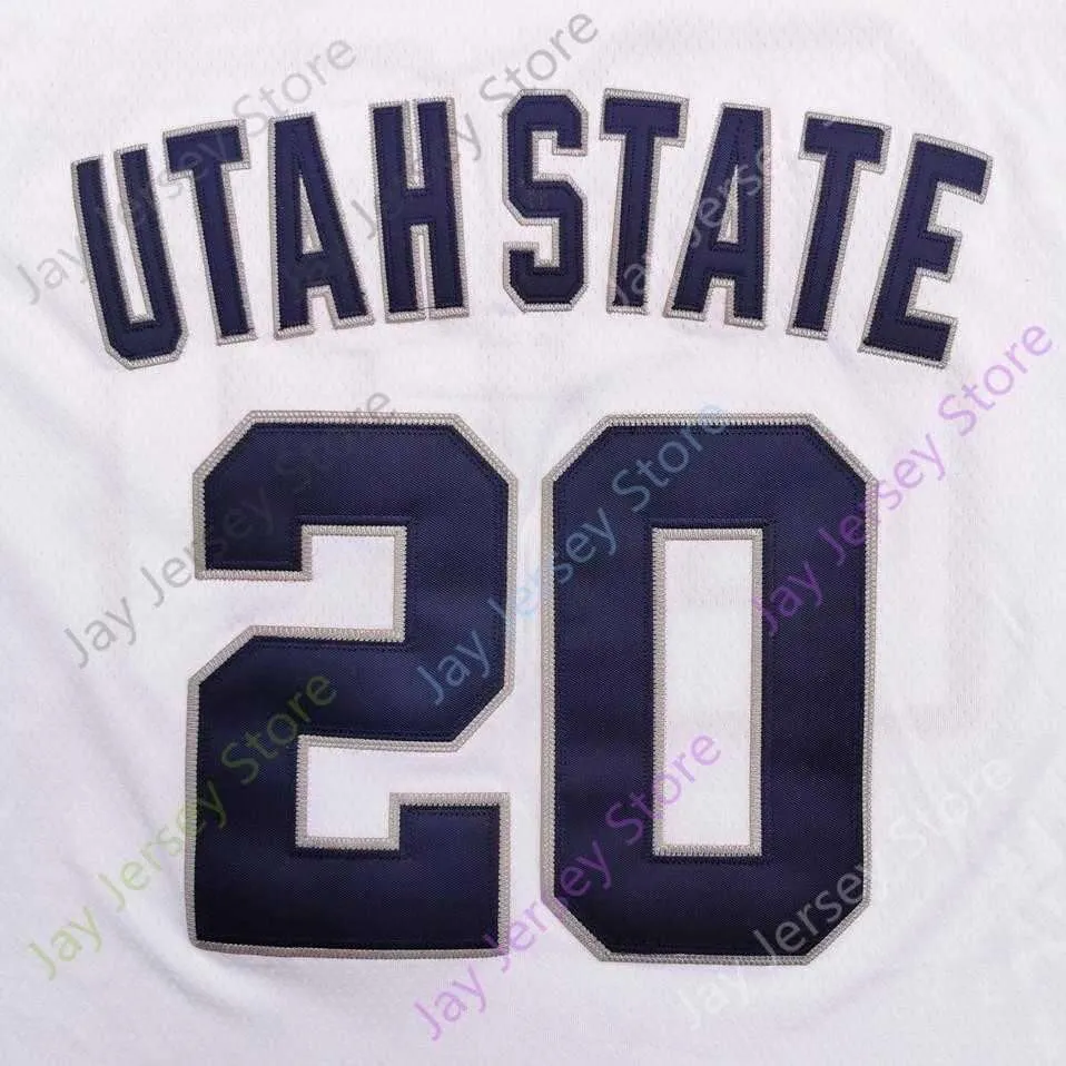 2020 New NCAA Utah Utes Jerseys 20 Carroll College Basketball Jersey White Size Youth Adult All Stitched