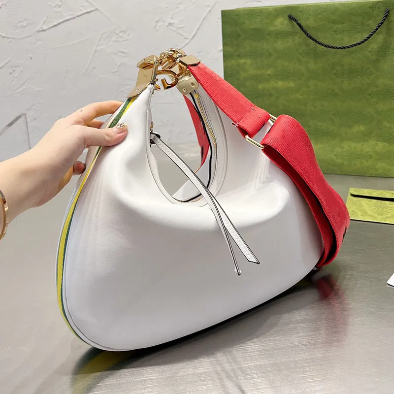 Attache Handbags Crossbody حقائب كتف جلدية نصف القمر تحت الإبط حقيبة يد نسائية محفظه أحزمة قابلة للتعديل