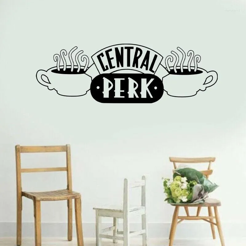 Muurstickers grote centrale perk sticker vrienden logo tv -show koffie sticker café keuken eetkamer decor decor