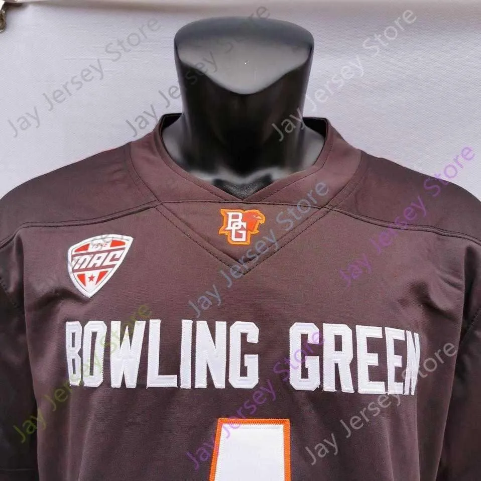 2020 New NCAA Bowling Green BGSU Jerseys 1 Clair College Football Jersey Coffee Size Youth Adult All Stitched