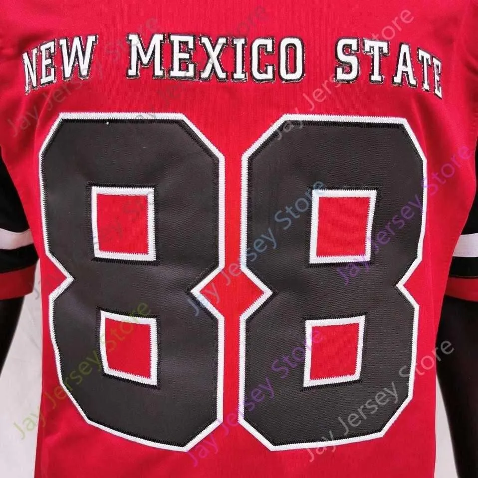 2020 New NCAA New Mexico State Jerseys 88 Xander Yarberough College Football Jersey Red Size Youth Adult