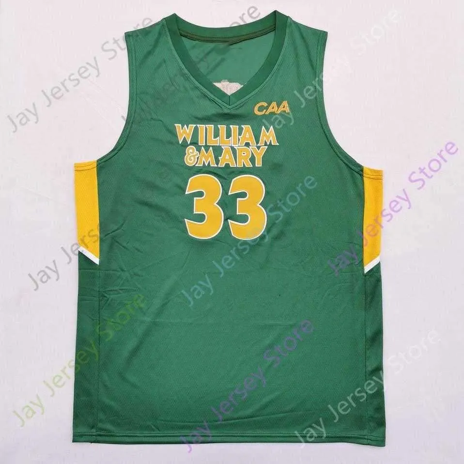 2020 New NCAA William & Mary Tribe Jerseys 33 Rose College Basketball Jersey Green Size Youth Adult All Stitched