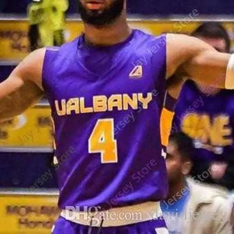 Custom College Albany Great Danes Basketball Jersey NCAA Ahmad Clark Cameron Healy Antonio Rizzuto Trey Hutcheson De Sousa Hansen Lulka