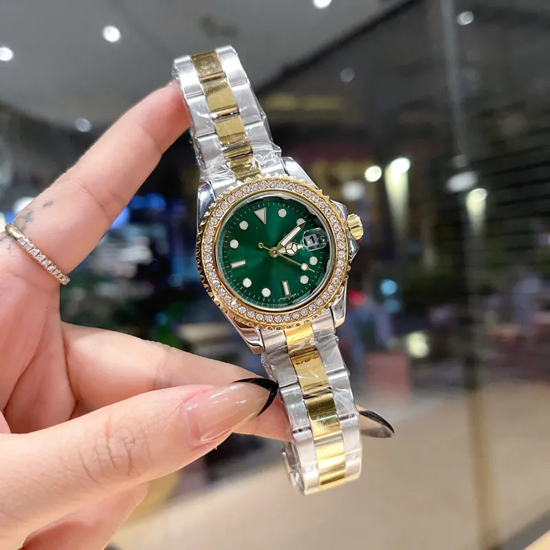 Mode Luxury Women Watches Top -Markendesigner Luminous 36mm Diamond Lady Watch Edelstahl Band Armbanduhr für Frauen BIRT2748