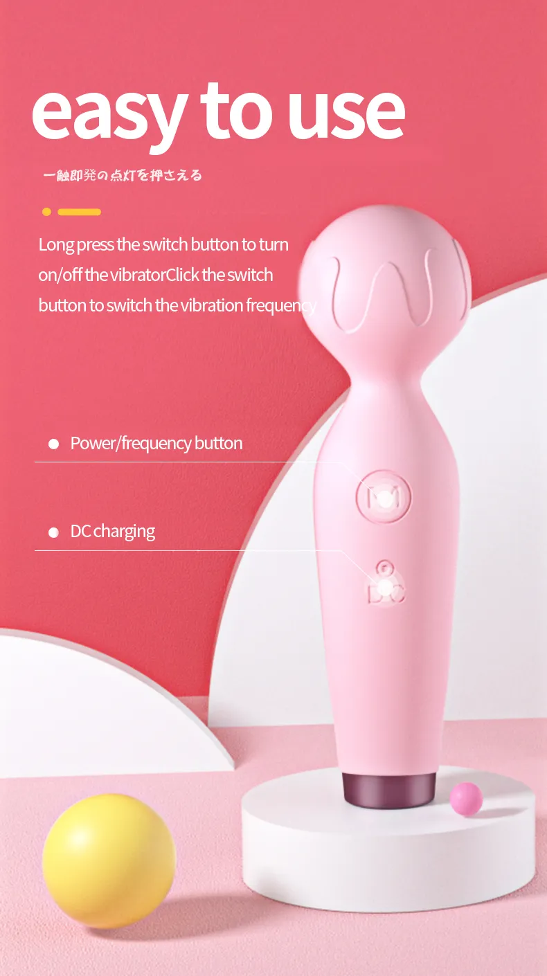 Vibratori Potente vibratore per donne Giocattoli sessuali Massaggio con bacchetta magica a 10 velocità Massaggio USB punto G con bastone AV_voghion.com