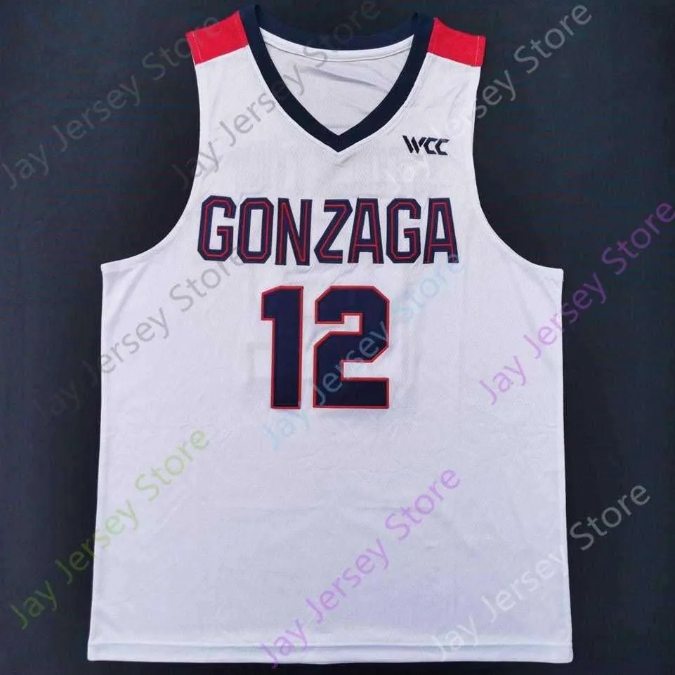 2021 Final Four New NCAA College Gonzaga Bulldogs Jerseys 12 John Stockton Basketball Jersey Size Youth Adult All Stitched