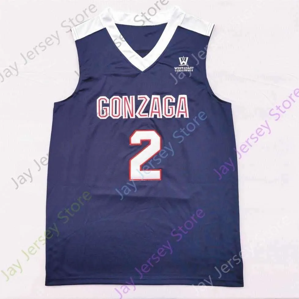 2021 Final Four New NCAA College Gonzaga Bulldogs Jerseys 2 Drew Timme Basketball Jersey White Navy Size Youth Adult