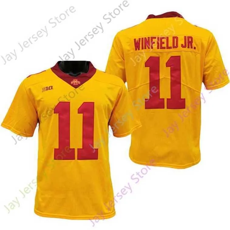 Mitch 2020 New NCAA Minnesota Golden Gophers Jerseys 11 Antoine Winfield Jr. College Football Jersey Yellow All Stitched