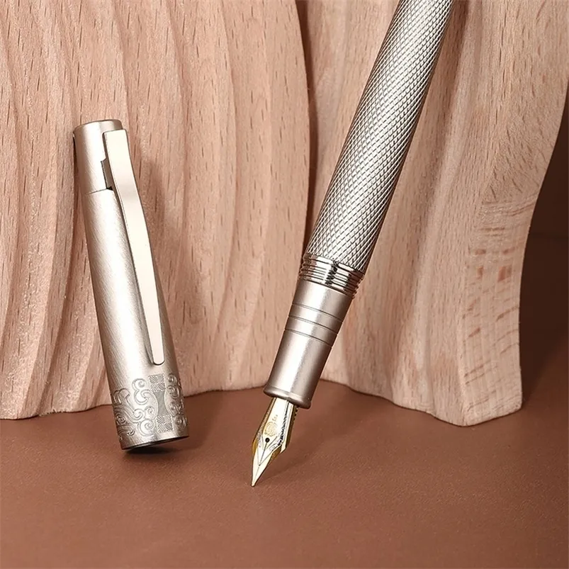 Stylos à plume Hongdian 6013s stylo plume en métal stylo à encre pointe Fine excellente fournitures scolaires de bureau d'affaires stylos cadeaux d'écriture de luxe 220923