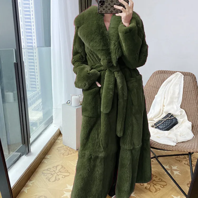 Frauen Pelz Faux Nerz Mantel Natürliche Echt Mantel Weiblichen Echten Jacken Lange Damen Winter Kleidung Oversize 7XL 6XL 5XL 220926