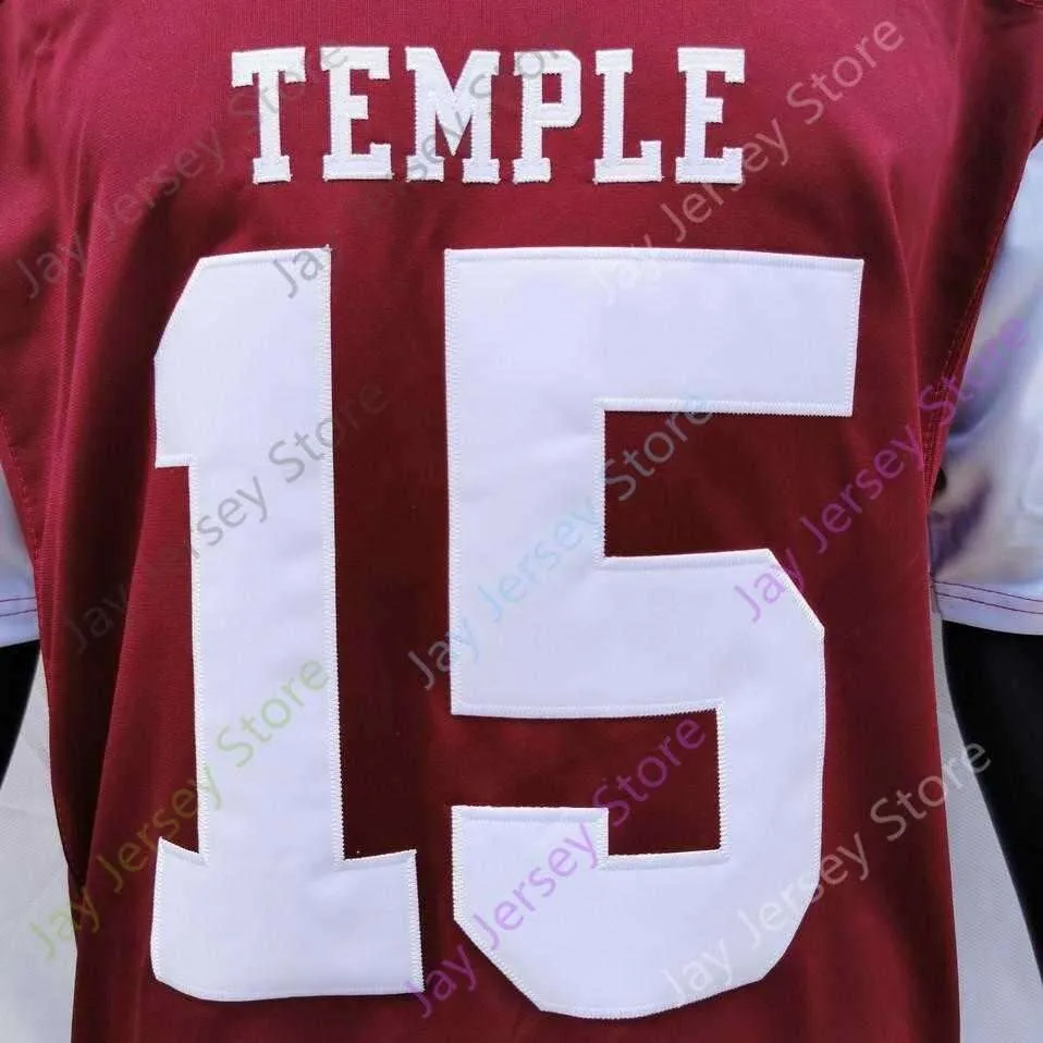 2020 New NCAA Temple Owls Jerseys 15 Anthony Russo College Football Jersey Red Size Youth Adult All Stitched