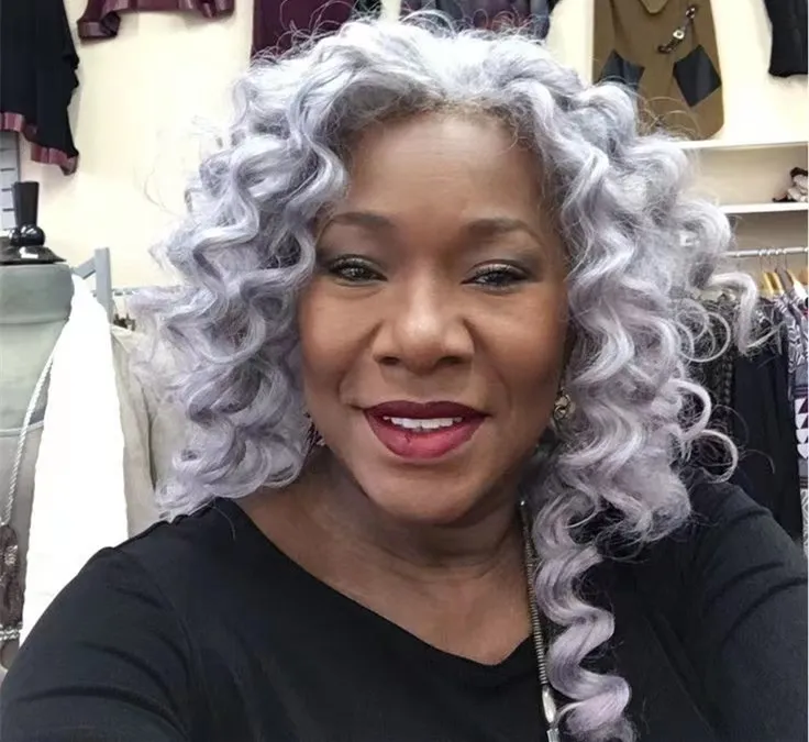 Kinky Curly Afro Puff Drawstring Ponytail Extension 120g Gray White Human Hair Ponytail For Women From Divaswigszhouyang 49.75 DHgate.Com