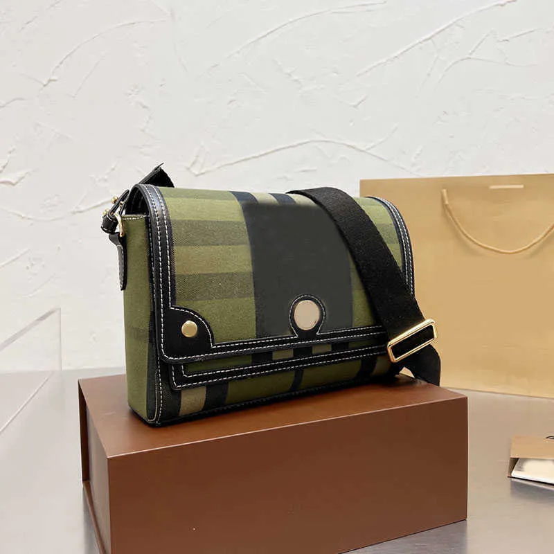 Pochette torba odwróć torba pocztowa torby na jedno ramię torebki kurierskie damskie paski torebka typu Crossbody moda klapa płócienna torebka portfel w kratę 2022 top qua