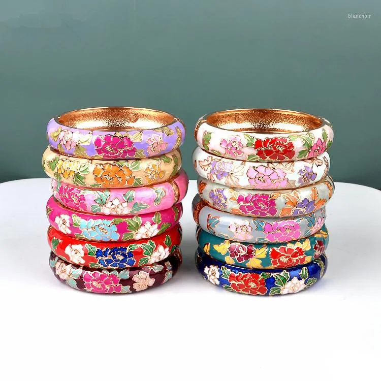 Bangle Groothandel 10stcs Cloisonne Bracelet Ethnic Han Edition Accessoires Sieraden Wind Pioen