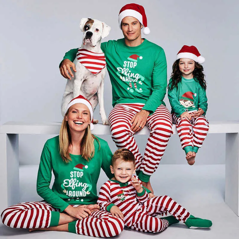 Famille correspondant tenues pyjamas de Noël ensemble vêtements de Noël adultes enfants bébé barboteuse vêtements de nuit 220924