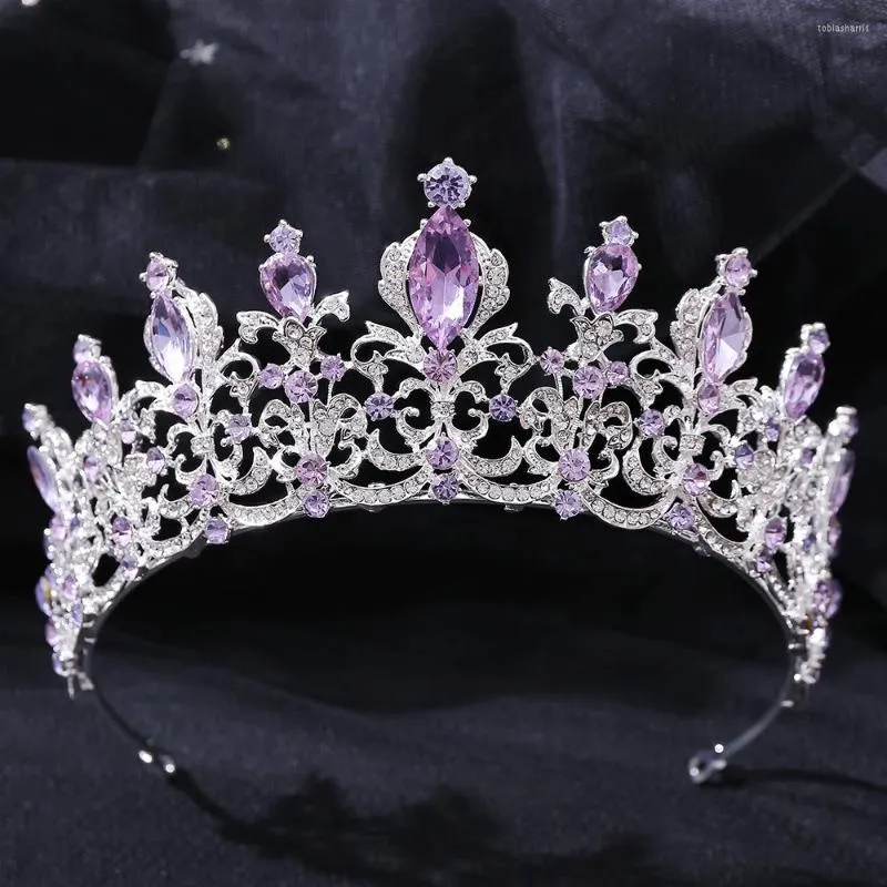 Headpieces Bridal Crown Headwear Wedding Birthday HeadDress Red Rhinestones Retro snyggt h￥rtillbeh￶r f￶r kvinnlig LXH