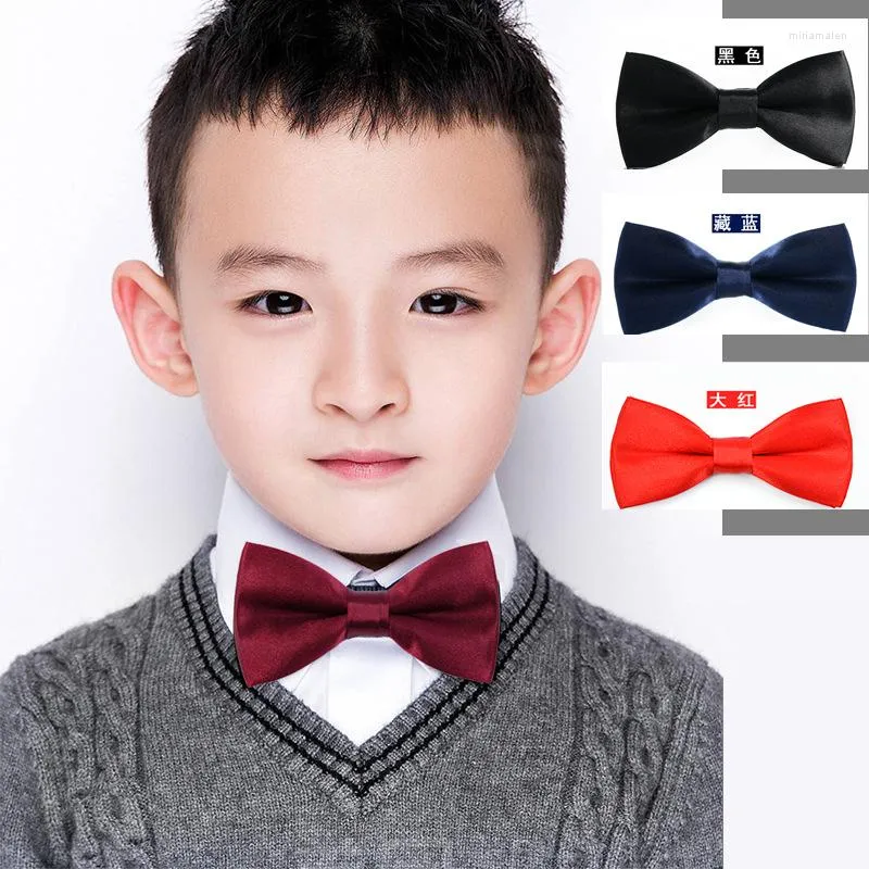 Bow Ties Children's Tie Collar Flower Color Black Double-Layer Tyg Tibetan Cyan Solid paljett Student Baby Fake Man Collar
