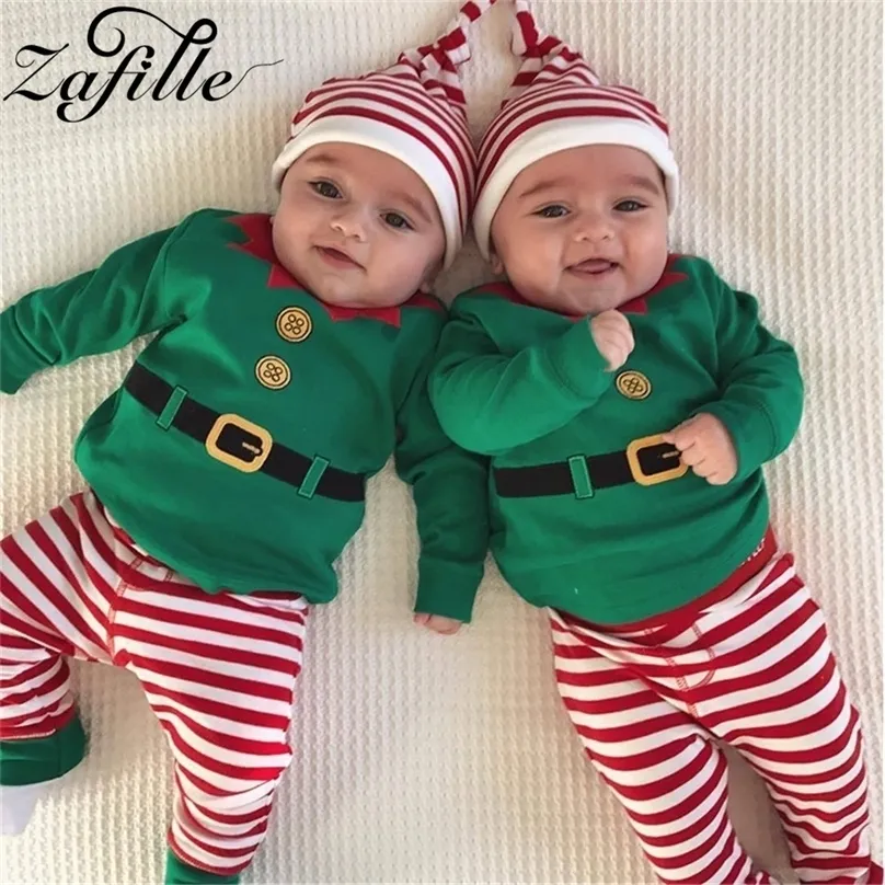 Passende Familien-Outfits ZAFILLE 3-teiliges Baby-Weihnachts-Outfit, Jahreskostüm, Baby-Mädchen-Kleidung für die Geburt, meine erste Weihnachtskleidung für Baby Boy 220922