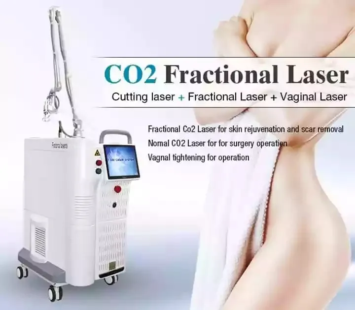 Macchina laser per il lifting del viso Rafforzamento della pelle Rimozione dell'acne Attrezzatura per la rimozione frazionata di CO2 Trattamento per rafforzare la cicatrice facciale del corpo in carbonio