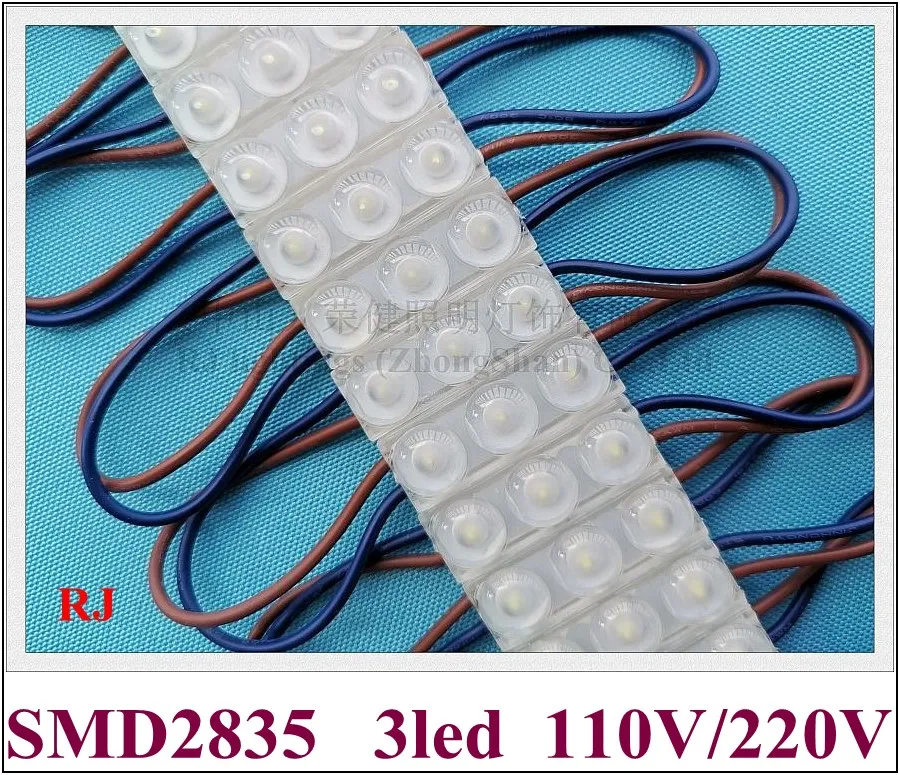 AC 110V / 220V input mini style LED light module for sign letters 36mm X 12mm X 10mm SMD 2835 3LED 0.72W IP67 waterproof 2022 NEW
