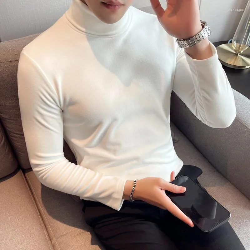 Men's T Shirts Men's T-Shirts OIMG Autumn And Winter T-shirt Korean Slim Bottoming Shirt Warm Comfortable High-neck Long