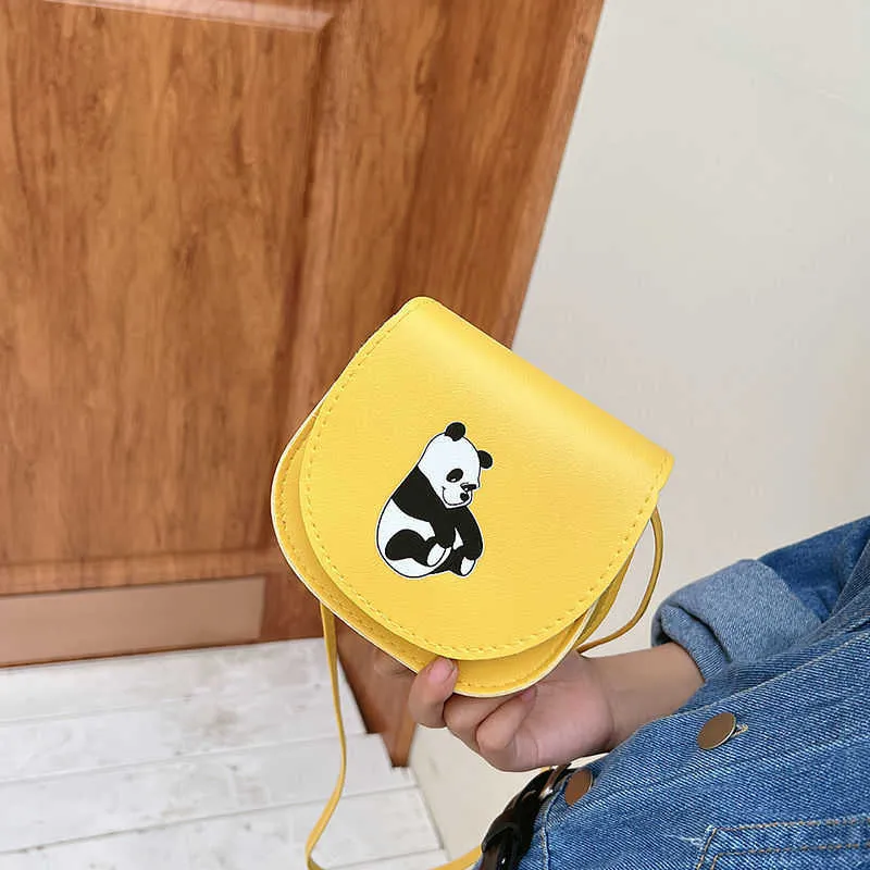 Zaini Borsa a tracolla portatile a tracolla per bambini Simpatico modello di panda Neonate Portamonete Cartoon Mini Square Kids Go Out Handbags 220924