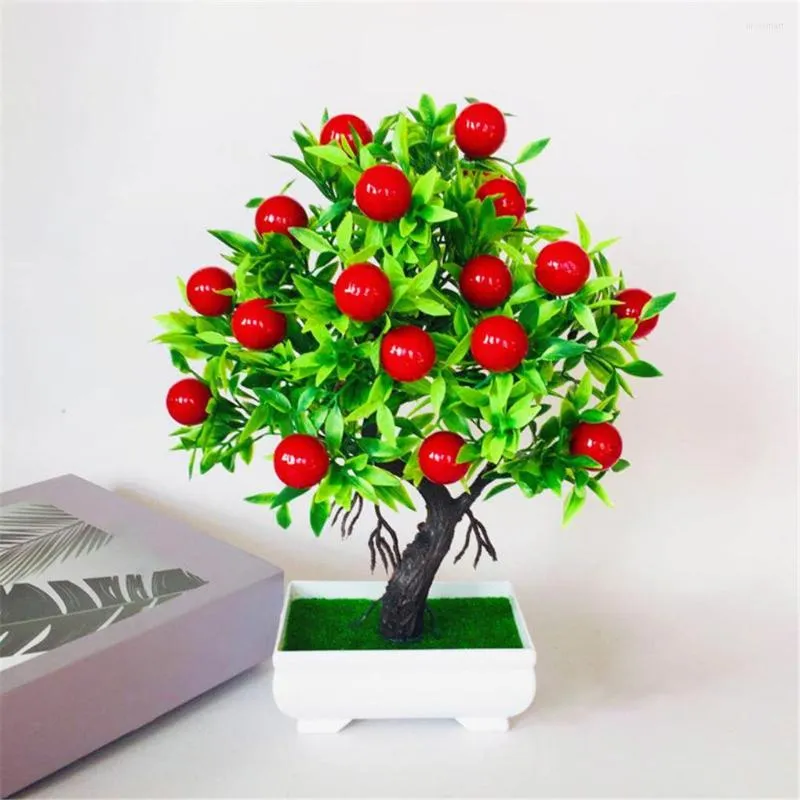 Decoratieve bloemen kunstmatige planten bonsai kleine fruitboom potten simulatie decor ornamenten groene huis