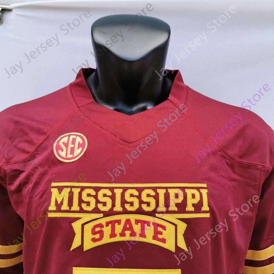2020 New NCAA Mississippi State Bulldogs MSU Jerseys 15 Dak Prescott College Football Jersey Red Size Youth Adult