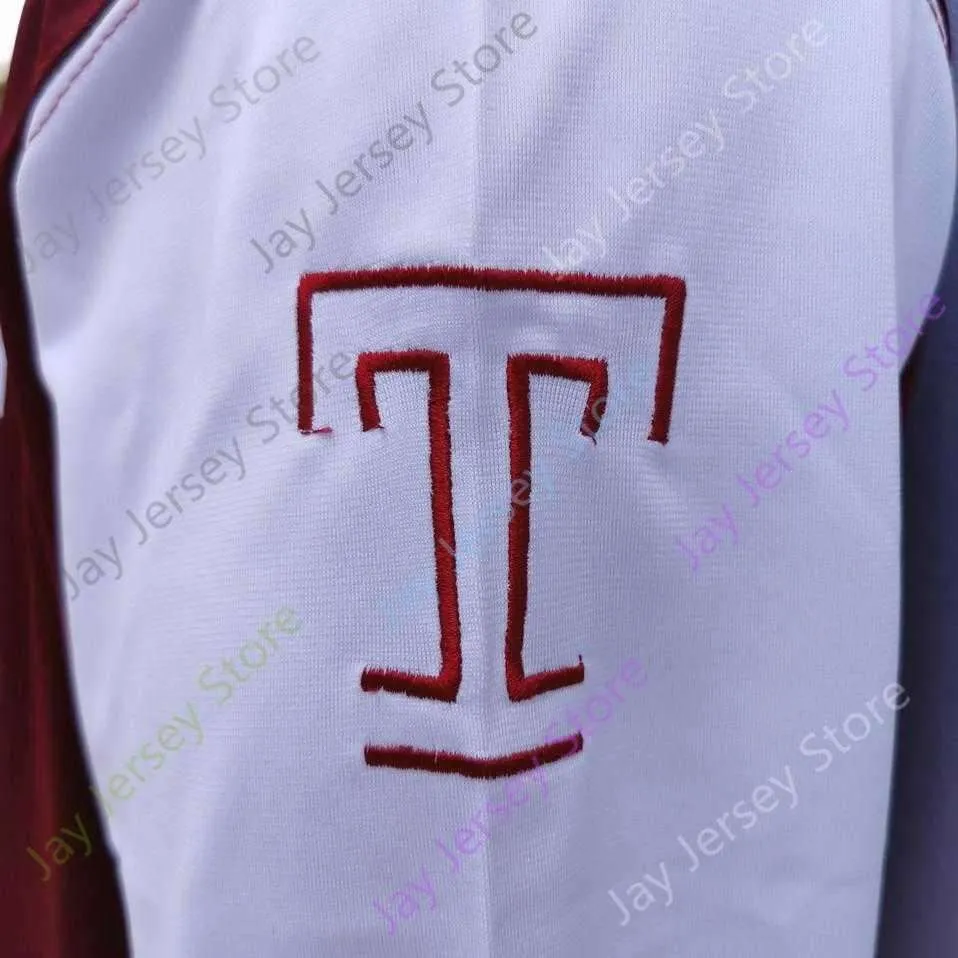 2020 New NCAA Temple Owls Jerseys 15 Anthony Russo College Football Jersey Red Size Youth Adult All Stitched