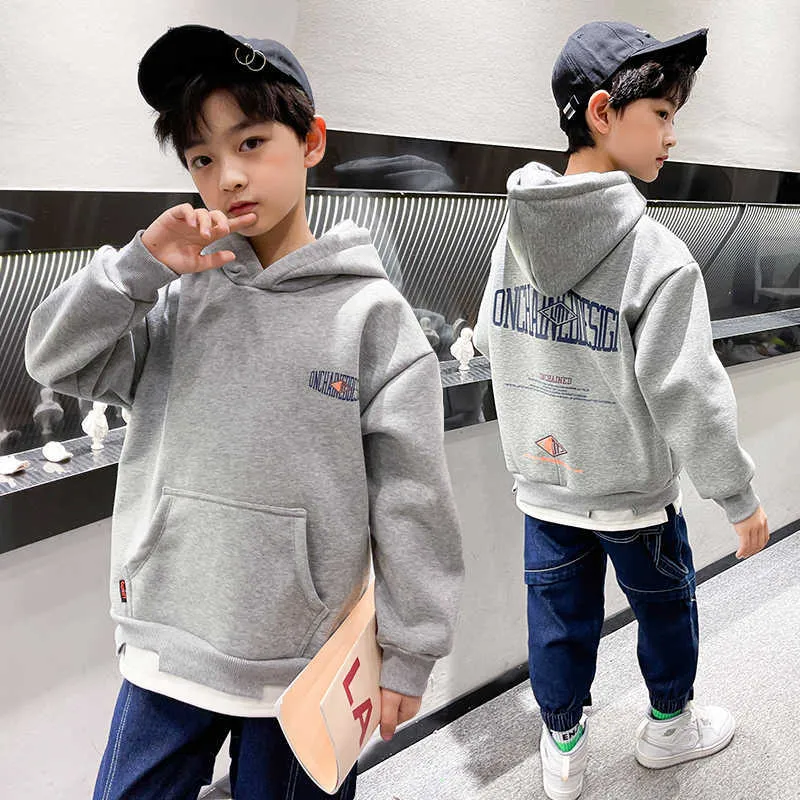 Harajuku Style Boys Hoodie Casual Streetwear Kids Sweatshirts For Teens 6 14 Years From Deng08 18.53 DHgate.Com