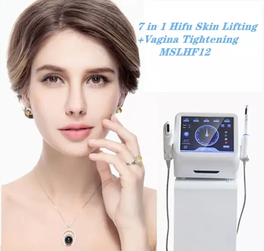 2023 Wrinkle Borttagning Skönhetsartiklar HIFU 2in1 Vaginal åtdragning ansikte Lyftande hud tätt kropp smal och lyftmaskin hudföryngring