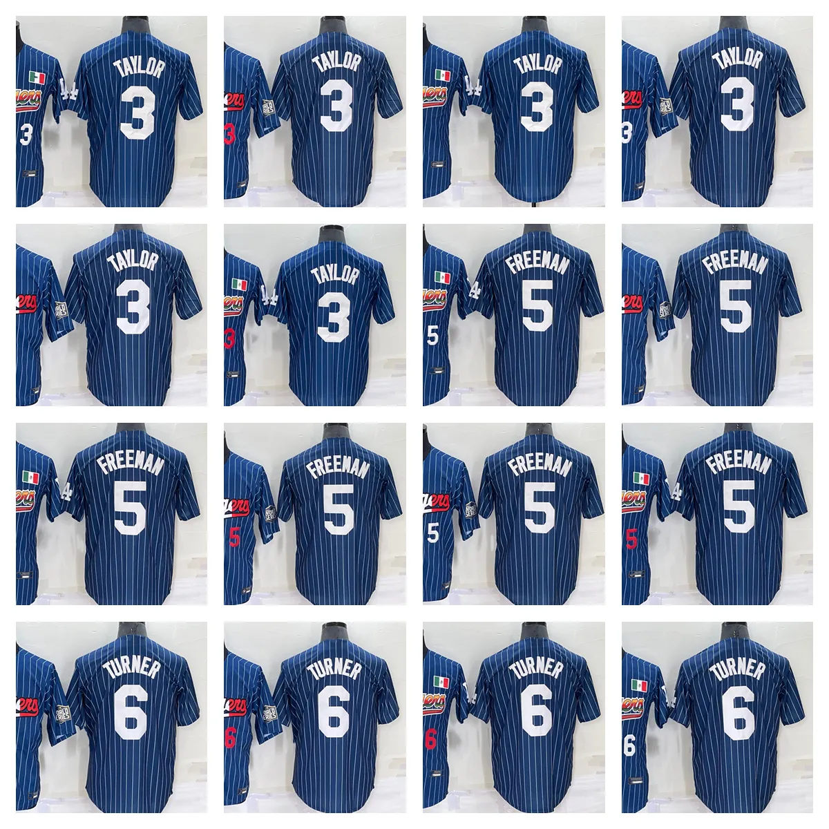 2022 New Baseball Jerseys 5 Freddie Freeman 3 Chris Taylor 6 Trea Turner Blank Stitched Jerseys Mens Women Youth