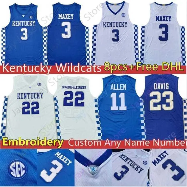 Mitch Custom Kentucky Basketball Jersey College Tyrese Maxey Immanuel Quickley Hagans Fox Gilgeous-Alexander Towns Wall Davis Rondo Murray