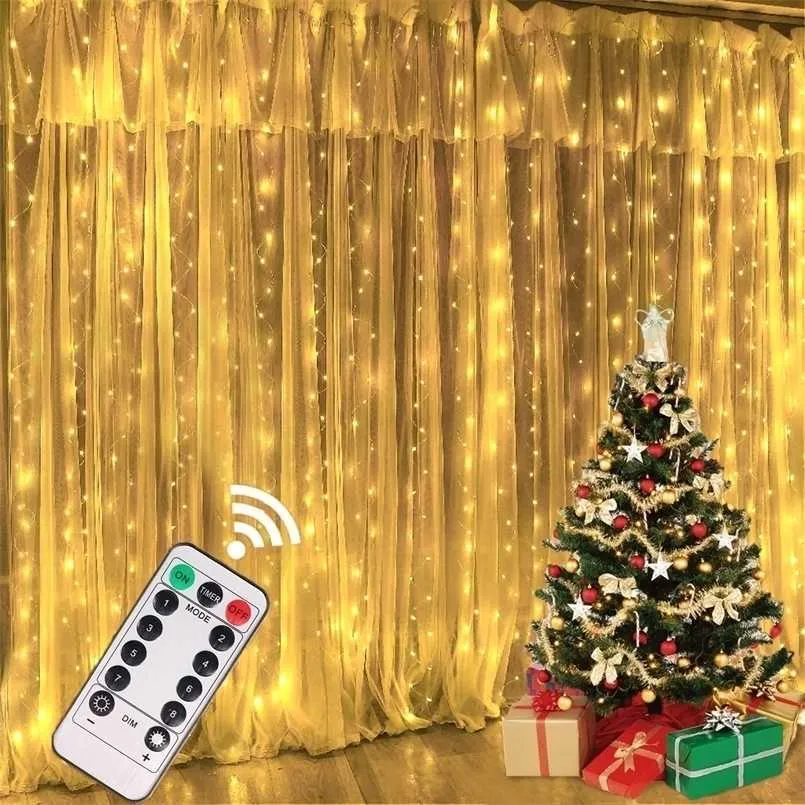 Decora￧￵es de Natal Garland Curtain String Light Ferry for Home Ornament Xmas Navidad Gift Ano 2023 220924