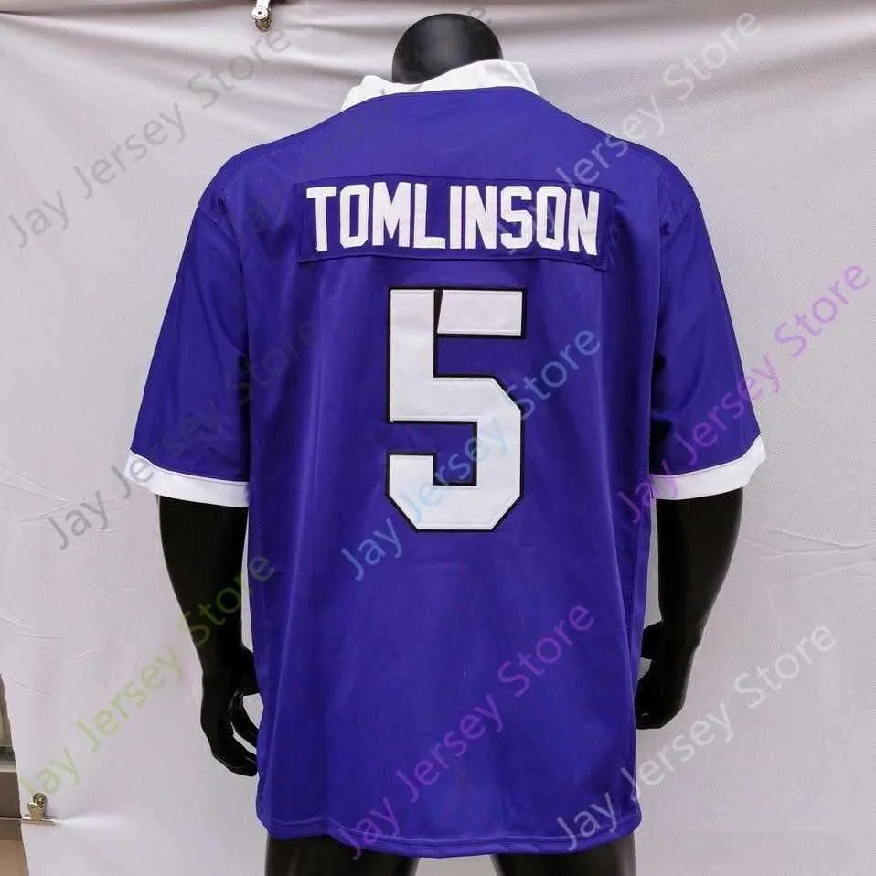 2020 New NCAA TCU Horned Frogs Jerseys 5 LaDainian Tomlinson College Football Jersey Purple Size Youth Adult