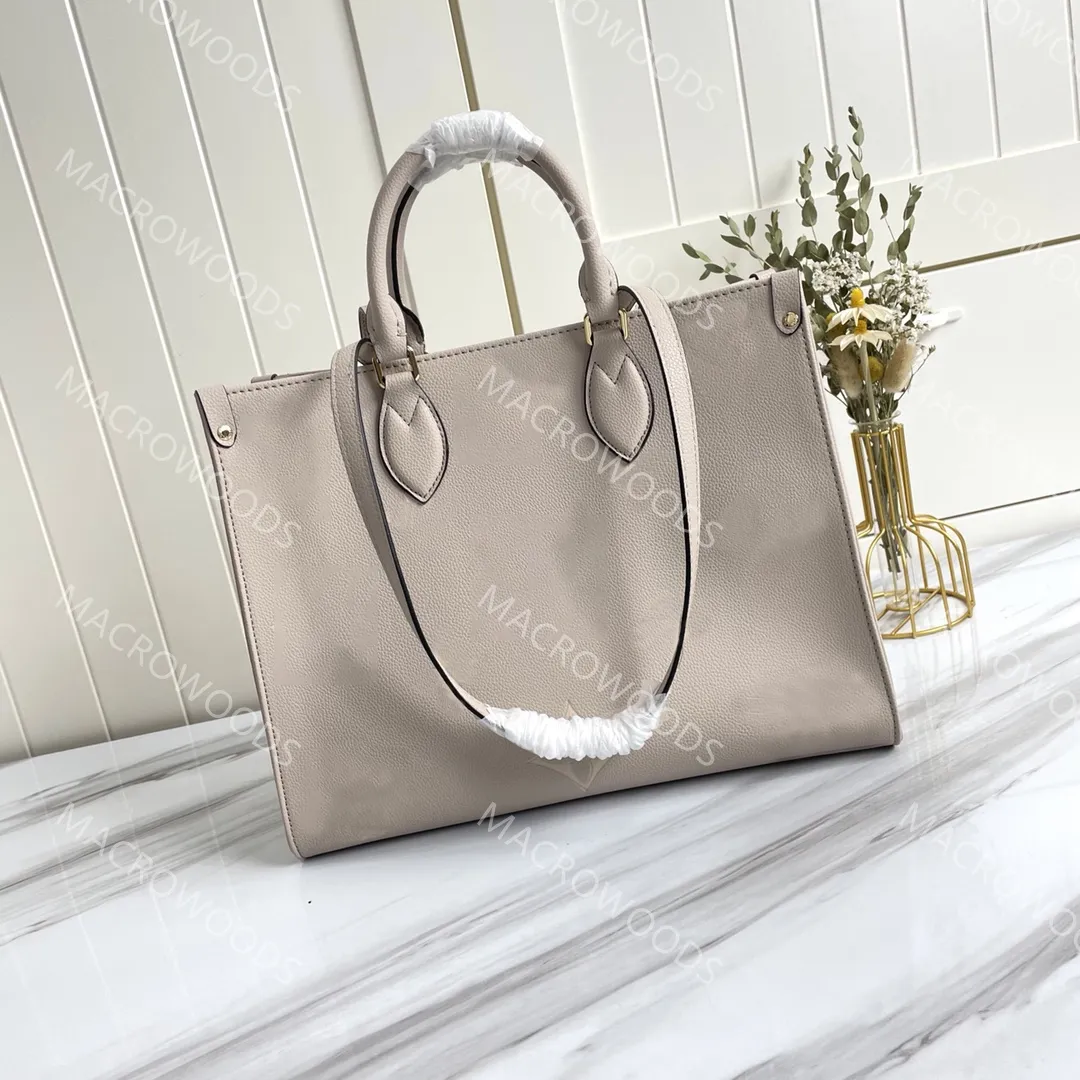 Large Capacity Shopping Bag Luxury Totes ONTHEGO MM M45495 Lady Travel Bag Embossed Grained