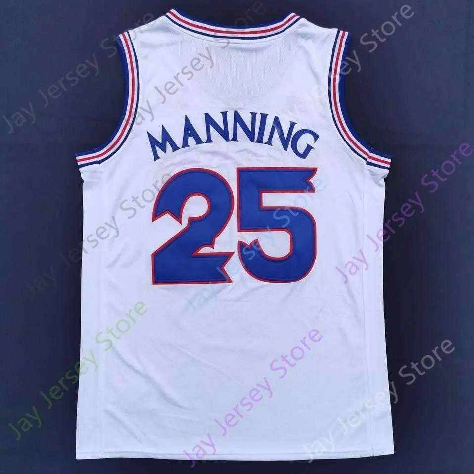 2020 New NCAA Kansas Jayhawks Jerseys 25 Danny Manning College Basketball Jersey White Size Youth Adult