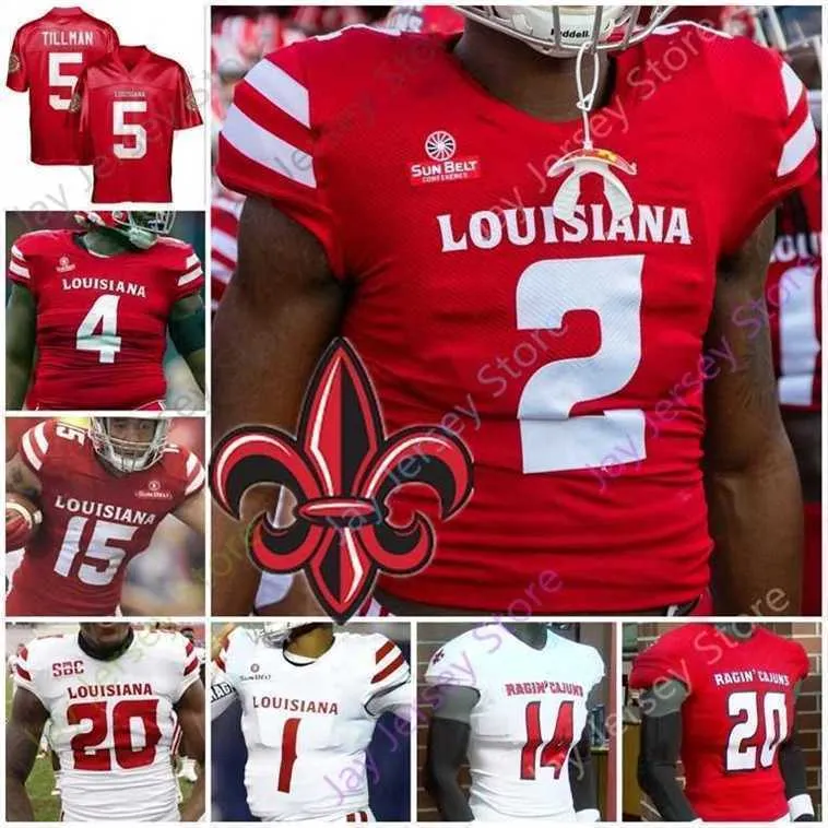 Mitch Louisiana Ragin 'Cajuns voetbaljersey NCAA College Charles Tillman Levi Lewis Trey Ragas Elia Mitchell Peter LeBlanc Williams Gardner