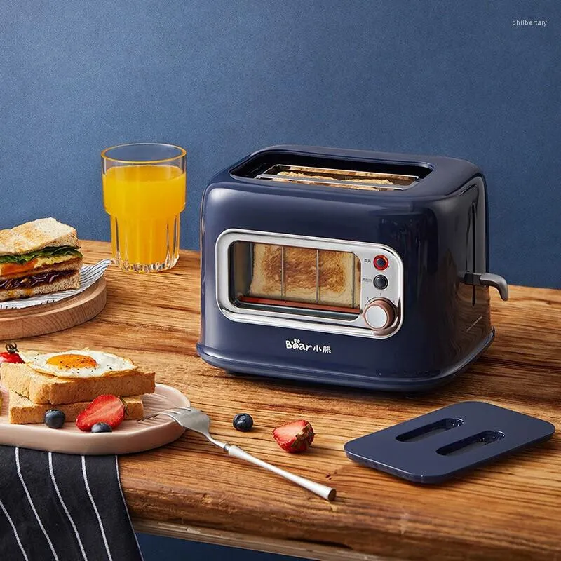 Brödtillverkare Electric Toaster 2 Slices 5 Skugginställningar Bakningsmaskin Toast Sandwich Oven Breakfast Maker för hushåll 700W