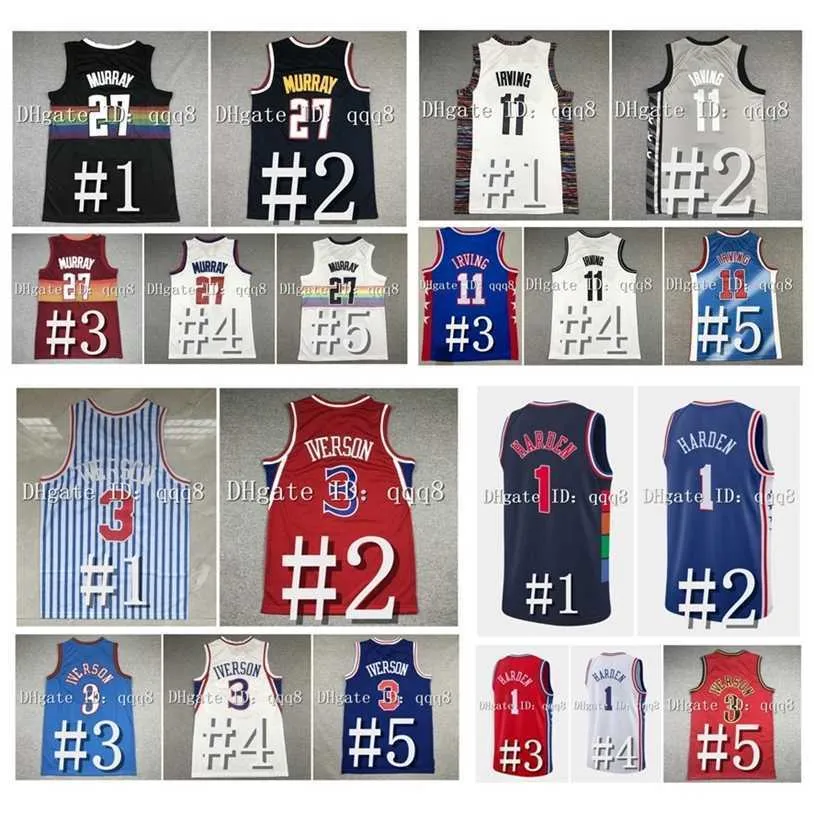 Gla James 1 Harden Joel 21 Embiid Allen 3 Iverson NCAA Basketball Jersey Tyrese Maxey Nikola Jamal Mutombo Petrovic 15 Jokic Irving Kevin 7