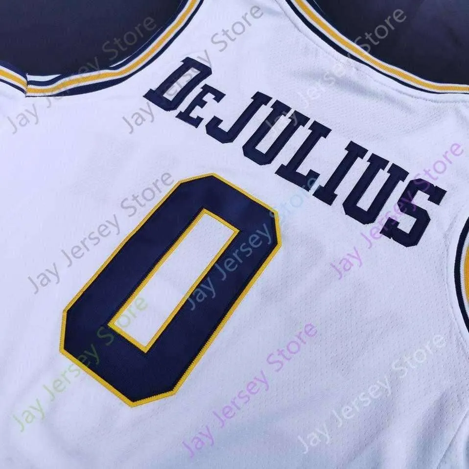 2020 New NCAA Michigan Wolverines Jerseys 0 David DeJulius College Basketball Jersey White Size Youth Adult