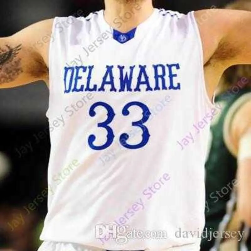 2020 Delaware Blue Hens Basketball Jersey NCAA College Nate Darling Ryan Allen Justyn Mutts Kevin Anderson Collin Goss Aleks Novakovich