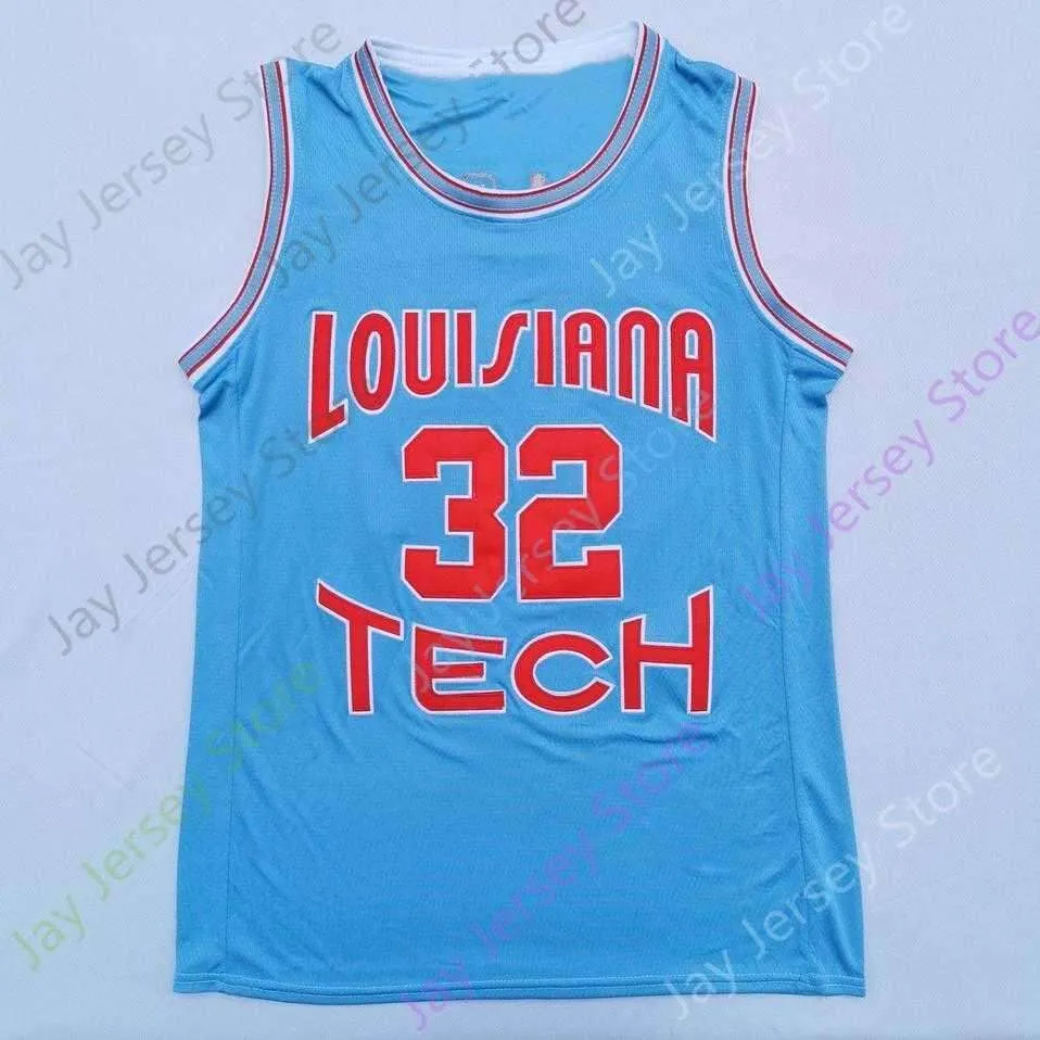 2020 New NCAA Louisiana Tech Bulldogs Jerseys 32 Karl Malone College Basketball Jersey Size Youth Adult