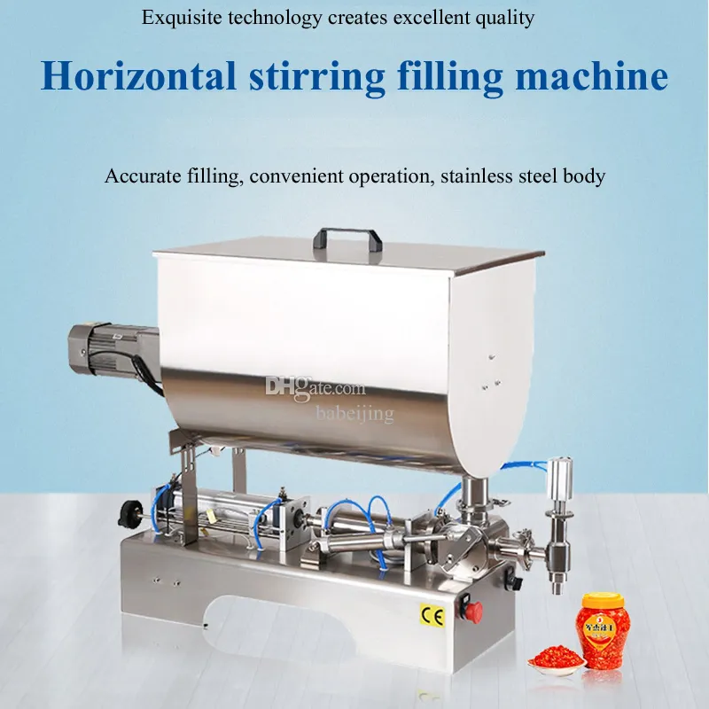 U Shaped Mixing Pneumatic Filling Machine Douban Chili Sauce Quantitative Paste Filling Machines