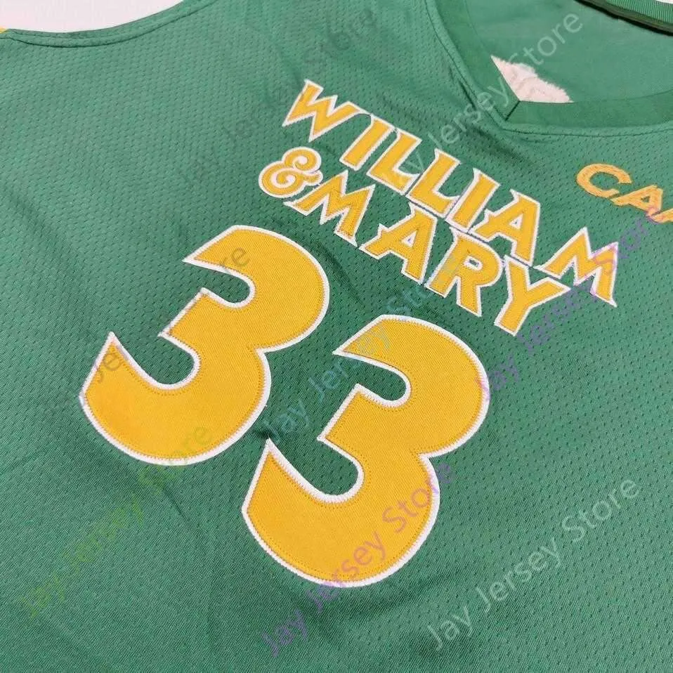 2020 New NCAA William & Mary Tribe Jerseys 33 Rose College Basketball Jersey Green Size Youth Adult All Stitched